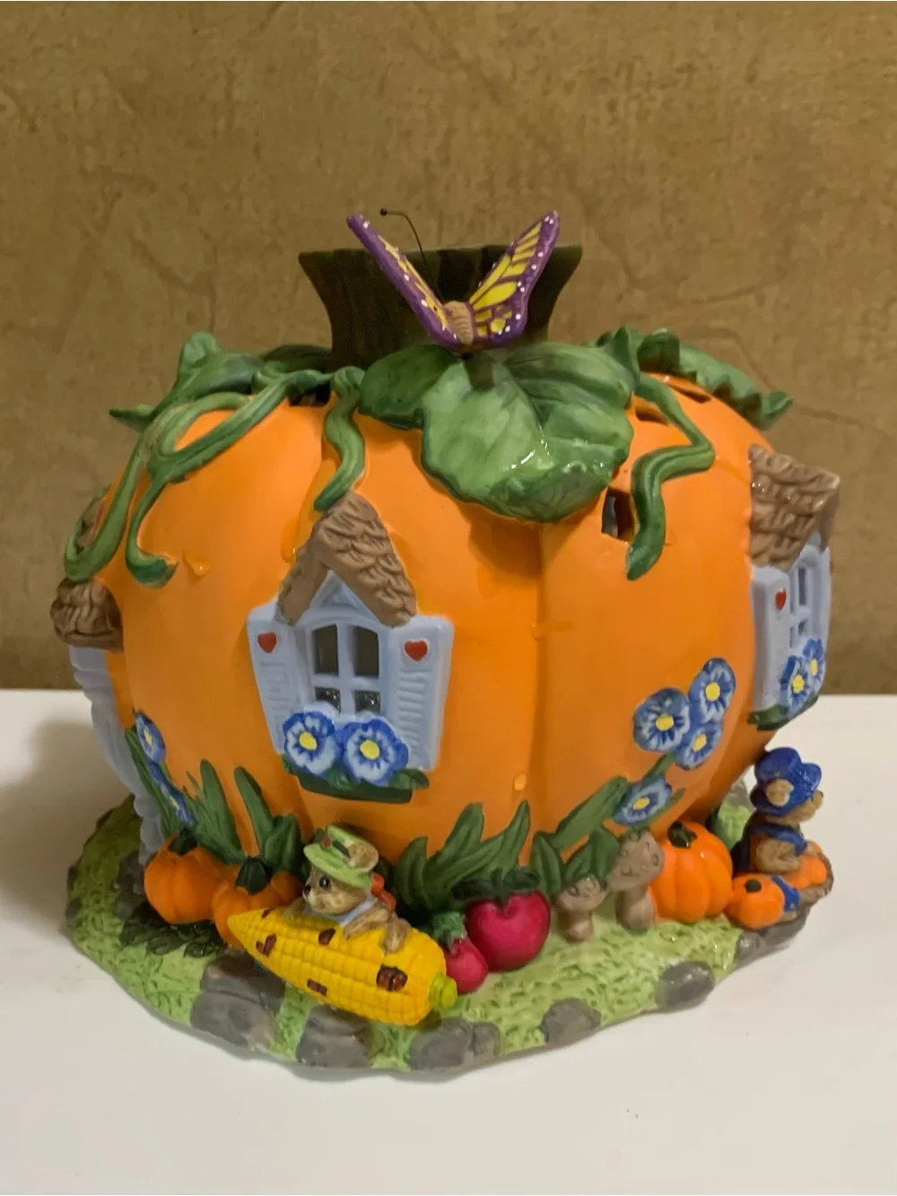 Partylite Harvest Pumpkin Tealight House Candle Holder P7316 NEW in Boxi - Picture 3 of 11